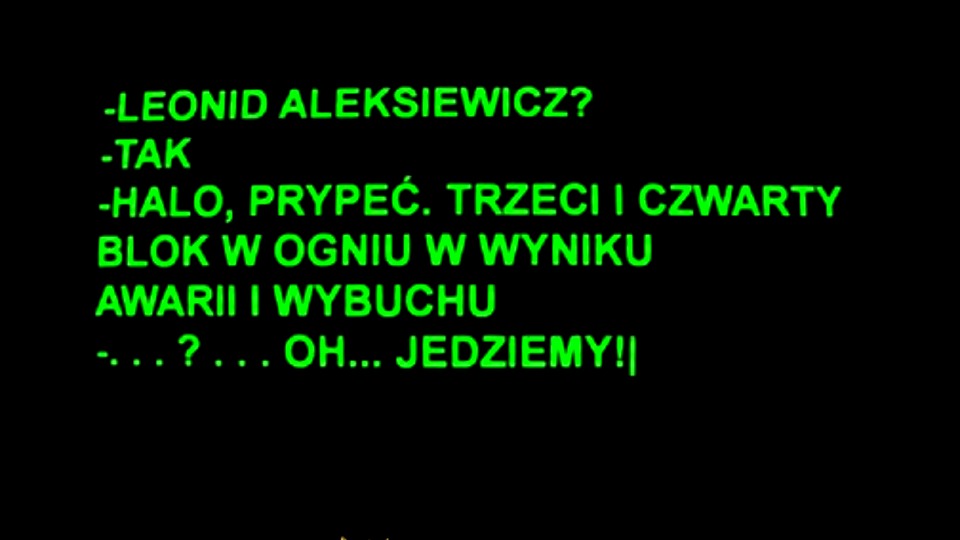 Rozmowy dyspozytorów straży pożarnej w Czarnobylu